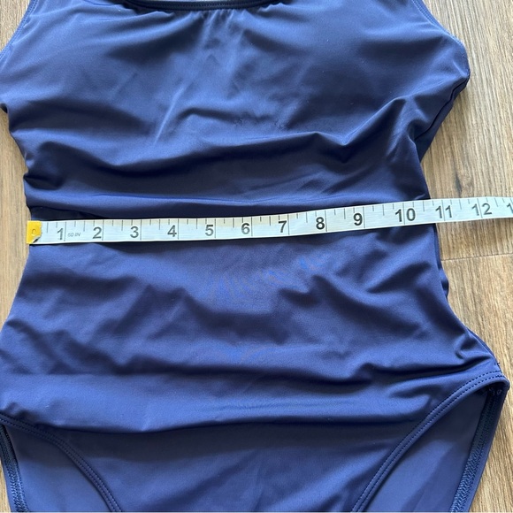 Andie Womens Tulum One Piece Swimsuit Small Navy Blue Cross Back Classic Padded - Picture 10 of 10